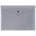 Папка-конверт с кнопкой СЕРЕБРИСТАЯ BRAUBERG "SILVER", А4, непрозрачная, ПРОЧНАЯ 0,2 мм, 272884 272884