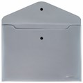 Папка-конверт с кнопкой СЕРЕБРИСТАЯ BRAUBERG "SILVER", А4, непрозрачная, ПРОЧНАЯ 0,2 мм, 272884 272884