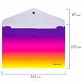 Папка-конверт СУПЕР КОМПЛЕКТ 6 ШТ. с кнопкой BRAUBERG "Grade", А4, градиент, ПЛОТНЫЕ 0,18 мм, 271965 271965