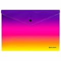 Папка-конверт СУПЕР КОМПЛЕКТ 6 ШТ. с кнопкой BRAUBERG "Grade", А4, градиент, ПЛОТНЫЕ 0,18 мм, 271965 271965