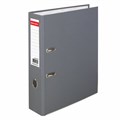 Папка-регистратор BRAUBERG с покрытием из ПВХ, 80 мм, с уголком, серая (удвоенный срок службы), 227190 227190
