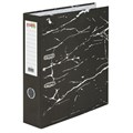Папка-регистратор STAFF "Profit" с мраморным покрытием, 75 мм, черная, СЪЕМНЫЙ МЕХАНИЗМ, 272007 272007