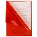 Папка-уголок жесткая А4, красная, 0,15 мм, BRAUBERG EXTRA, 271703 271703