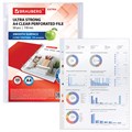 Папки-файлы перфорированные А4 BRAUBERG "EXTRA 1100", КОМПЛЕКТ 50 шт., гладкие, ПЛОТНЫЕ, 110мкм, 229674 229674