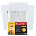 Папки-файлы перфорированные А4 BRAUBERG "PREMIUM", КОМПЛЕКТ 100 шт., матовые, 45 мкм, 221713 221713
