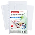 Папки-файлы перфорированные А4 BRAUBERG "STANDARD+", КОМПЛЕКТ 200 шт., гладкие, 45 мкм, 229663 229663