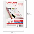 Папки-файлы перфорированные А4 ОФИСМАГ "Стандарт", КОМПЛЕКТ 100 шт., гладкие, 30 мкм, 272680 272680