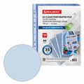 Папки-файлы перфорированные СИНИЕ А4 BRAUBERG, комплект 100 шт., гладкие, 35 мкм, 272675 272675