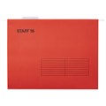 Подвесные папки А4 (350х240 мм) до 80 л., КОМПЛЕКТ 10 шт., красные, картон, STAFF, 270931 270931