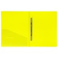 Папка с металлическим скоросшивателем и внутренним карманом BRAUBERG "Neon", 16 мм, желтая, до 100 листов, 0,7 мм, 227465 227465