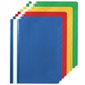 Папка-скоросшиватель, КОМПЛЕКТ 8 шт. (синие, зеленые, красные, желтые), ВЫГОДНАЯ УПАКОВКА, А4, STAFF, 271951 271951