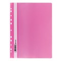 Скоросшиватель пластиковый с перфорацией BRAUBERG, А4, 140/180 мкм, розовый, 226588 226588