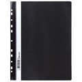 Скоросшиватель пластиковый с перфорацией BRAUBERG, А4, 140/180 мкм, черный, 226586 226586