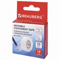 Клейкая лента невидимая, матовая, 19 мм х 33 м, BRAUBERG, 227257 227257