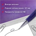 Карандаш механический 0,7 мм, трехгранный корпус + грифели HB 12 штук на блистере, BRAUBERG, 180494 180494