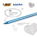 Карандаши чернографитные BIC Evolution "Stripes", НАБОР 3 шт., HB, с ластиком, блистер, 8902781 181955
