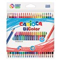 Карандаши двусторонние CARIOCA "Bi-color", 24 штуки, 48 цветов, трехгранные, грифель 3 мм, натуральное дерево, 43031 181704