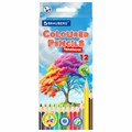 Карандаши цветные "АССОРТИ 8 ДИЗАЙНОВ 7+ лет", 12 цветов, трехгранные, BRAUBERG, 182056 182056