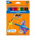 Карандаши цветные BIC "Kids ECOlutions Evolution", 18 цветов, пластиковые, заточенные, европодвес, 937513 181124