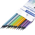 Карандаши цветные BRAUBERG METALLIC, 12 цветов металлик, трехгранные, грифель 3 мм, черное дерево, 181853 181853
