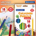 Карандаши цветные BRAUBERG PREMIUM, 18 цветов, шестигранные, грифель 3 мм, 181667 181667