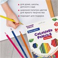 Карандаши цветные BRAUBERG PREMIUM, 24 цвета, шестигранные, грифель 3,3 мм, натуральное дерево, 181658 181658