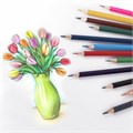 Карандаши цветные стираемые с ластиком BRAUBERG ERASABLE, 12 цветов, шестигранные, грифель 3 мм, натуральное дерево, 181932 181932