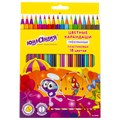Карандаши цветные ЮНЛАНДИЯ "КАРНАВАЛ", 18 цветов, трехгранные, грифель 3 мм, 181685 181685
