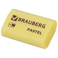 Ластик BRAUBERG "Pastel", 37х24х11мм, ассорти пастельных цветов, экологичный ПВХ, 229582 229582