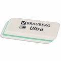 Ластик BRAUBERG "Ultra", 50х14х8 мм, белый, детали ассорти, натуральный каучук, 228704 228704