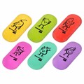 Ластик BRAUBERG KIDS "Fruits", 50х23х10 мм, пастельные цвета ассорти, 272674 272674