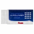 Ластик PENTEL (Япония) "HI-POLYMER ERASER", 35х16х11,5 мм, белый, прямоугольный, картонный держатель, ZEH-03 227180
