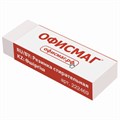 Ластик большой ОФИСМАГ, 60х20х11 мм, белый, прямоугольный, картонный держатель, 222469 222469