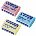 Ластики BRAUBERG PASTEL MAXI НАБОР 3 штуки, размер ластика 44х32х13 мм, упаковка блистер, 271345 271345