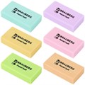 Ластики BRAUBERG PASTEL SOFT НАБОР 6 шт., размер ластика 45х25х10 мм, экологичный ПВХ, 271340 271340