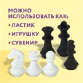 Ластики фигурные ЮНЛАНДИЯ "Шахматы" НАБОР 6 шт., черно-белые, 229593. 229593