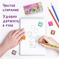 Набор ластиков ЮНЛАНДИЯ "СЛАДКИЕ ИСТОРИИ" 6 шт., размер 21х21х16 мм, ароматизированные, 229584, 229584