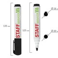 Маркер стираемый для белой доски ЧЕРНЫЙ, STAFF "Manager" WBM-491, 5 мм, с клипом, 151491 151491
