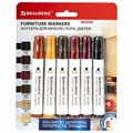 Маркеры для ремонта мебели и изделий из дерева, 6 ЦВЕТОВ, BRAUBERG WOOD, 152203 152203