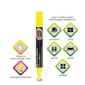 Маркер меловой "POP-ART" ЖЕЛТЫЙ, 5 мм, стираемый, для гладких поверхностей, BRAUBERG, 151528 151528
