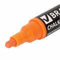 Маркер меловой "POP-ART" ОРАНЖЕВЫЙ, 5 мм, стираемый, для гладких поверхностей, BRAUBERG, 151531 151531