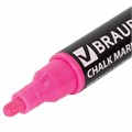 Маркер меловой "POP-ART" РОЗОВЫЙ, 5 мм, стираемый, для гладких поверхностей, BRAUBERG, 151530 151530