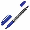 Маркер перманентный двусторонний BRAUBERG, СИНИЙ, круглый наконечник, 2/4 мм, 150837 150837