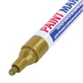Маркер-краска лаковый (paint marker) 4 мм, ЗОЛОТОЙ, НИТРО-ОСНОВА, алюминиевый корпус, BRAUBERG PROFESSIONAL PLUS, 151449 151449