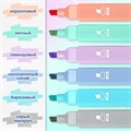 Набор текстовыделителей 6 ПАСТЕЛЬНЫХ ЦВЕТОВ, BRAUBERG "Macaroon", линия 1-5 мм, 152515 152515