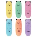 Текстовыделитель мини BRAUBERG KIDS "CUTE CATS PASTEL", АССОРТИ В ПЛАСТИКОВОЙ БАНКЕ, линия 1-5 мм, 152434. 152434