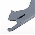 Линейка пластик 10 см ЮНЛАНДИЯ "КОШКА", фигурная, тонированная прозрачная, европодвес, 210730 210730