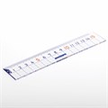Линейка пластик 15 см ЮНЛАНДИЯ "ШКОЛЬНАЯ", прозрачная, европодвес, 210734 210734