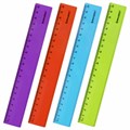 Линейка пластиковая 20 см BRAUBERG "FRUITY", тонированная, ассорти, 210766 210766