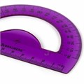 Транспортир 10 см BRAUBERG "FRUITY", 180 градусов, пластик, тонированный, ассорти, 210768 210768